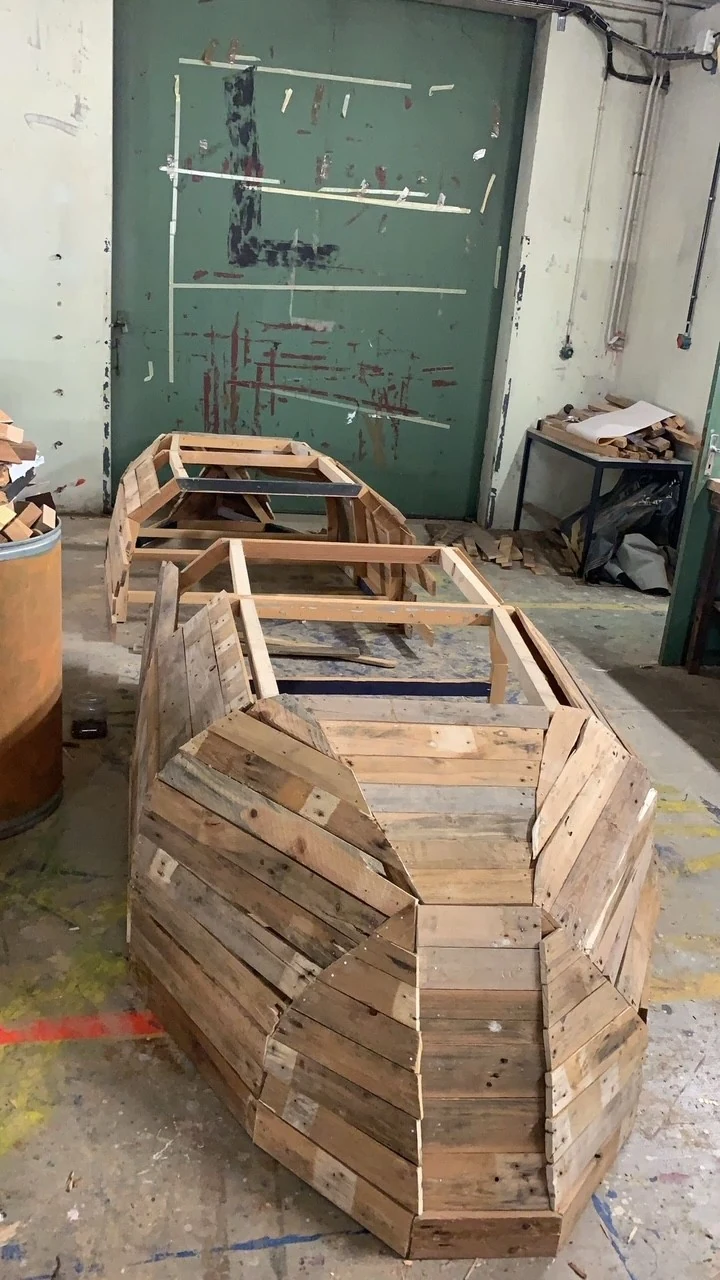Habillage avec les planches de palettes