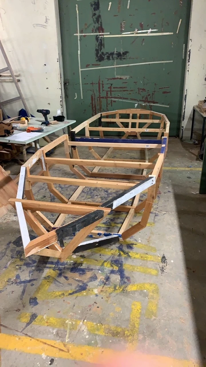 Ossature en bois terminée